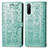 Leather Case Stands Fashionable Pattern Flip Cover Holder S03D for Sony Xperia 10 III Lite Green