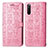 Leather Case Stands Fashionable Pattern Flip Cover Holder S03D for Sony Xperia 10 III Lite Pink