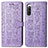 Leather Case Stands Fashionable Pattern Flip Cover Holder S03D for Sony Xperia 10 IV Purple