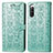 Leather Case Stands Fashionable Pattern Flip Cover Holder S03D for Sony Xperia 10 IV SO-52C Green