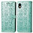 Leather Case Stands Fashionable Pattern Flip Cover Holder S03D for Sony Xperia Ace III Green