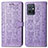 Leather Case Stands Fashionable Pattern Flip Cover Holder S03D for Vivo T1 5G India