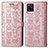 Leather Case Stands Fashionable Pattern Flip Cover Holder S03D for Vivo V20 (2021)