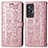 Leather Case Stands Fashionable Pattern Flip Cover Holder S03D for Vivo X70 5G