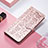 Leather Case Stands Fashionable Pattern Flip Cover Holder S03D for Vivo Y02S