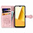 Leather Case Stands Fashionable Pattern Flip Cover Holder S03D for Vivo Y02S