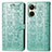 Leather Case Stands Fashionable Pattern Flip Cover Holder S03D for Vivo Y02S