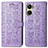 Leather Case Stands Fashionable Pattern Flip Cover Holder S03D for Vivo Y02S