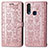 Leather Case Stands Fashionable Pattern Flip Cover Holder S03D for Vivo Y12