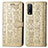 Leather Case Stands Fashionable Pattern Flip Cover Holder S03D for Vivo Y12G