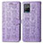 Leather Case Stands Fashionable Pattern Flip Cover Holder S03D for Vivo Y21