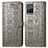 Leather Case Stands Fashionable Pattern Flip Cover Holder S03D for Vivo Y21