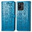 Leather Case Stands Fashionable Pattern Flip Cover Holder S03D for Vivo Y73t Blue