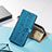 Leather Case Stands Fashionable Pattern Flip Cover Holder S03D for Vivo Y74s 5G