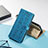 Leather Case Stands Fashionable Pattern Flip Cover Holder S03D for Vivo Y76 5G