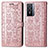 Leather Case Stands Fashionable Pattern Flip Cover Holder S03D for Vivo Y76 5G