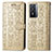 Leather Case Stands Fashionable Pattern Flip Cover Holder S03D for Vivo Y76 5G