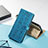 Leather Case Stands Fashionable Pattern Flip Cover Holder S03D for Vivo Y76s 5G