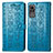 Leather Case Stands Fashionable Pattern Flip Cover Holder S03D for Xiaomi Civi 1S 5G Blue