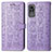 Leather Case Stands Fashionable Pattern Flip Cover Holder S03D for Xiaomi Civi 1S 5G Purple