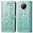 Leather Case Stands Fashionable Pattern Flip Cover Holder S03D for Xiaomi Mi 10i 5G Green