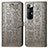 Leather Case Stands Fashionable Pattern Flip Cover Holder S03D for Xiaomi Mi 10S 5G Gray