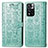 Leather Case Stands Fashionable Pattern Flip Cover Holder S03D for Xiaomi Mi 11i 5G (2022) Green