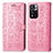 Leather Case Stands Fashionable Pattern Flip Cover Holder S03D for Xiaomi Mi 11i 5G (2022) Pink