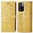 Leather Case Stands Fashionable Pattern Flip Cover Holder S03D for Xiaomi Mi 11i 5G (2022) Yellow