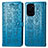 Leather Case Stands Fashionable Pattern Flip Cover Holder S03D for Xiaomi Mi 11i 5G Blue