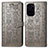 Leather Case Stands Fashionable Pattern Flip Cover Holder S03D for Xiaomi Mi 11i 5G Gray