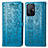 Leather Case Stands Fashionable Pattern Flip Cover Holder S03D for Xiaomi Mi 11T 5G Blue