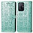 Leather Case Stands Fashionable Pattern Flip Cover Holder S03D for Xiaomi Mi 11T 5G Green