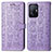 Leather Case Stands Fashionable Pattern Flip Cover Holder S03D for Xiaomi Mi 11T 5G Purple