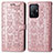 Leather Case Stands Fashionable Pattern Flip Cover Holder S03D for Xiaomi Mi 11T 5G Rose Gold