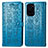 Leather Case Stands Fashionable Pattern Flip Cover Holder S03D for Xiaomi Mi 11X 5G Blue