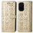 Leather Case Stands Fashionable Pattern Flip Cover Holder S03D for Xiaomi Mi 11X 5G Gold