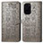 Leather Case Stands Fashionable Pattern Flip Cover Holder S03D for Xiaomi Mi 11X 5G Gray