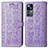 Leather Case Stands Fashionable Pattern Flip Cover Holder S03D for Xiaomi Mi 12T 5G Purple