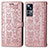 Leather Case Stands Fashionable Pattern Flip Cover Holder S03D for Xiaomi Mi 12T 5G Rose Gold