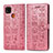 Leather Case Stands Fashionable Pattern Flip Cover Holder S03D for Xiaomi POCO C31 Pink