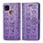 Leather Case Stands Fashionable Pattern Flip Cover Holder S03D for Xiaomi POCO C31 Purple
