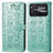 Leather Case Stands Fashionable Pattern Flip Cover Holder S03D for Xiaomi Poco C40 Green