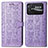 Leather Case Stands Fashionable Pattern Flip Cover Holder S03D for Xiaomi Poco C40 Purple