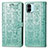 Leather Case Stands Fashionable Pattern Flip Cover Holder S03D for Xiaomi Poco C50 Green