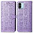 Leather Case Stands Fashionable Pattern Flip Cover Holder S03D for Xiaomi Poco C50 Purple