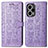 Leather Case Stands Fashionable Pattern Flip Cover Holder S03D for Xiaomi Poco F5 5G Purple