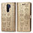 Leather Case Stands Fashionable Pattern Flip Cover Holder S03D for Xiaomi Poco M2 Gold