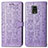 Leather Case Stands Fashionable Pattern Flip Cover Holder S03D for Xiaomi Poco M2 Pro Purple