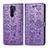 Leather Case Stands Fashionable Pattern Flip Cover Holder S03D for Xiaomi Poco M2 Purple